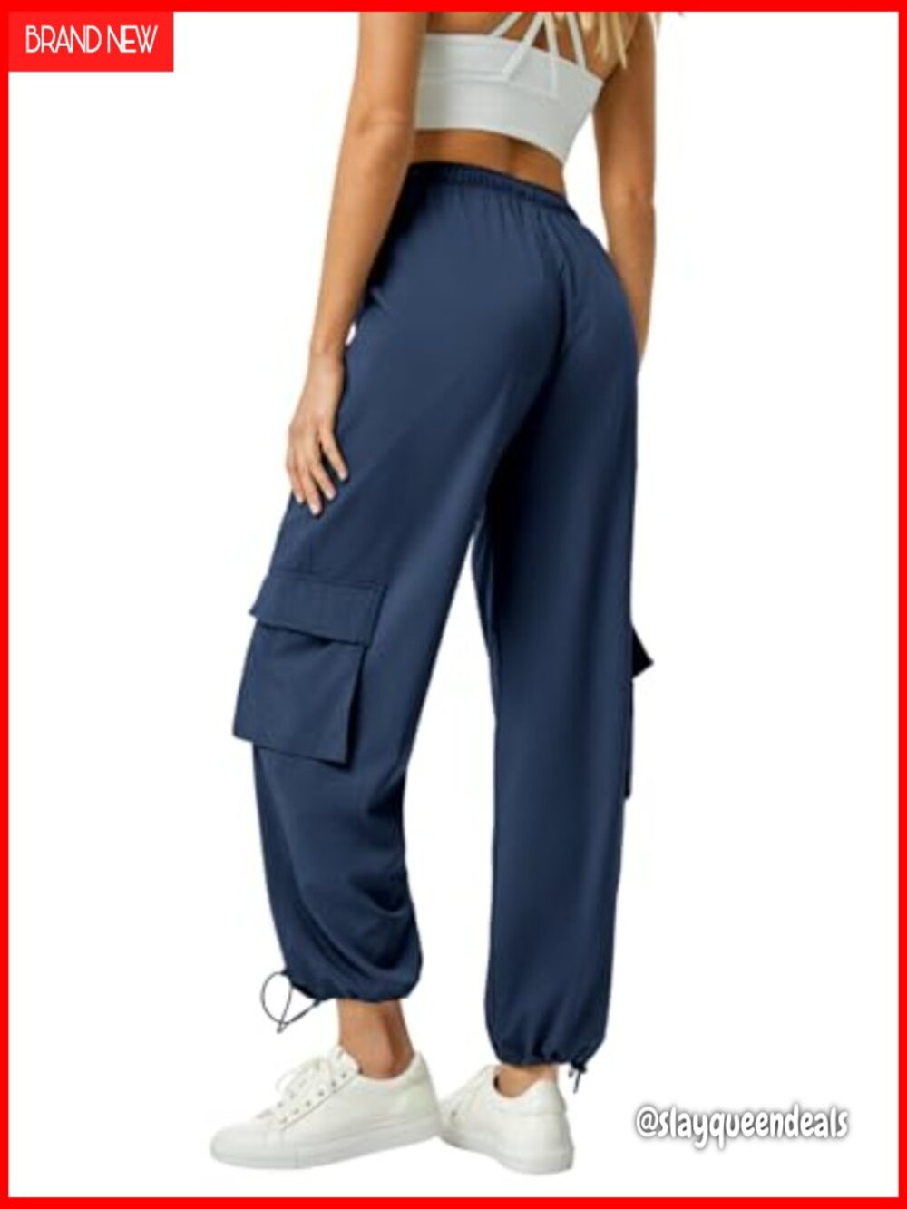 Water Resistant Cargo Hiking Joggers Lightweight Drawstring Pants - Picture 2 of 6